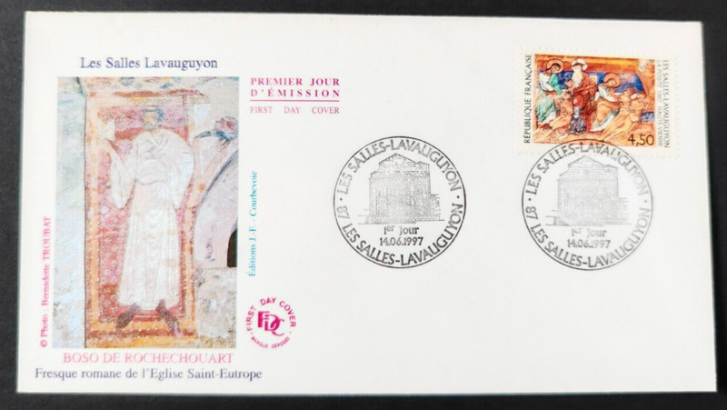 Boso De Rochechouart, 1997 Les Salles Lavauguyon, Envel Fdc 1er Jour