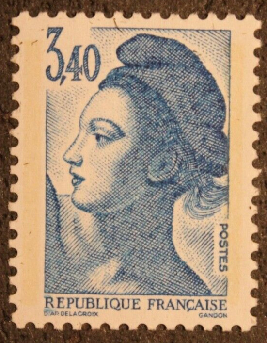 Timbre LibertÃ© De Gandon - Delacroix 3,40 Bleu - Yt 2425 - Neuf**- 1986