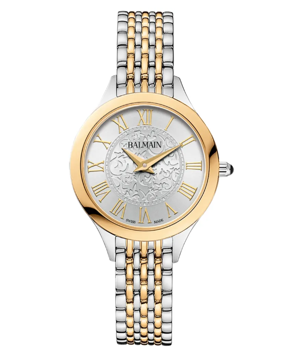 Pre-owned Balmain B39123912 Swiss  De  Two-tone Stainless Steel Bracelet