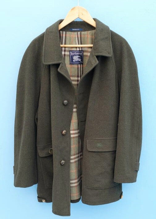 Burberry バーバリー オリーブグリーン ピッグレザー トレンチコート Burberry バーバリー オリーブグリーン ピッグレザー トレンチ
