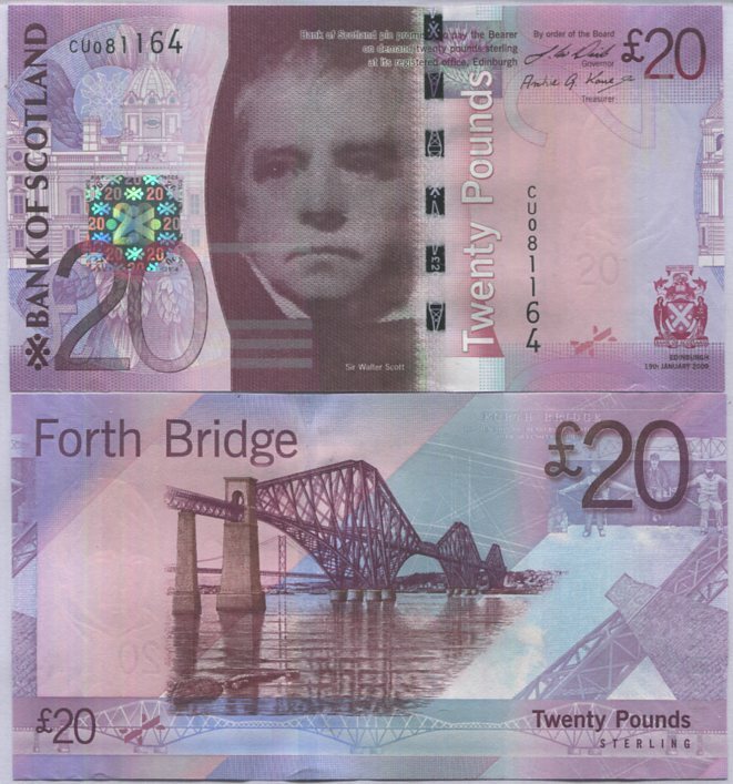 Scotland 20 Pounds 2009 P 126 b UNC