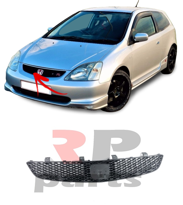 For Honda Civic Ep Eu Ev Type R 01 03 New Front Bumper Upper Center Grillのebay公認海外通販 セカイモン