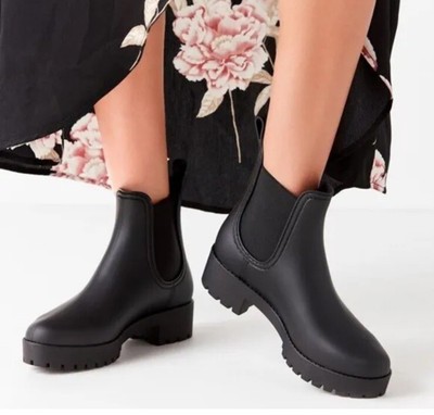 Jeffrey Campbell Cloudy Rain Boots Black size 7