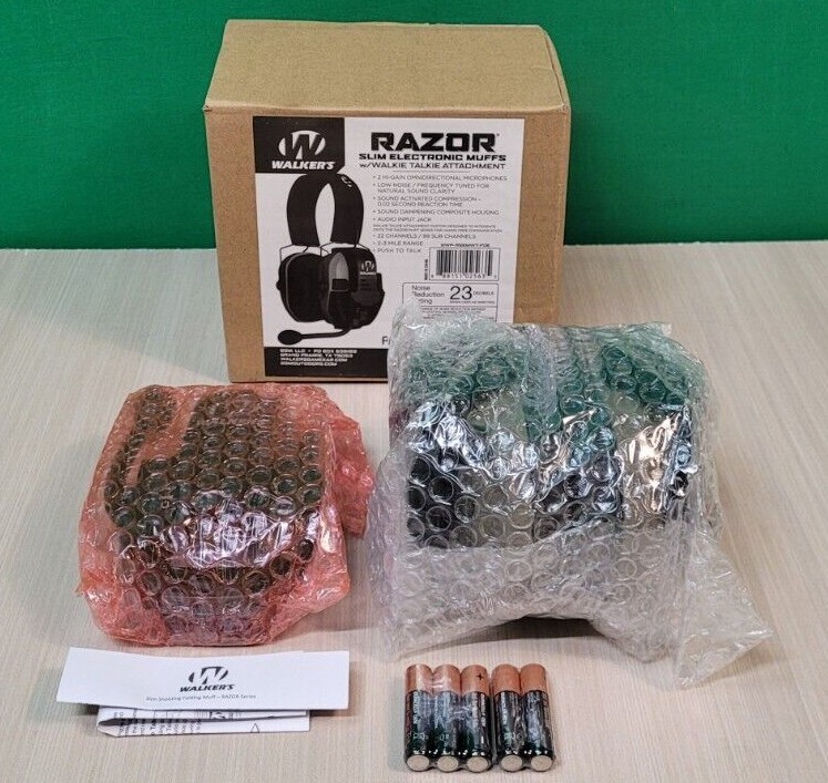 Walker's Razor Slim Low Profile Electronic Earmuffs W/