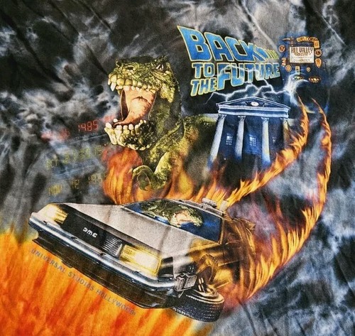 Vintage 90s Back To The Future Tie Dye T Shirt Universal