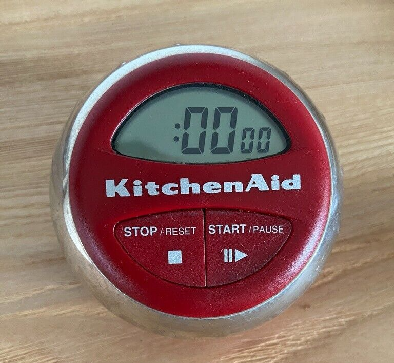 Kitchen Aid Digital Kitchen Timer Red & Chrome Cooks Series