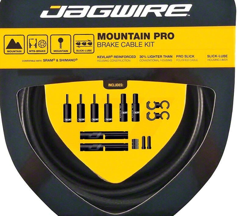 Jagwire Mountain Pro Brake Cable Kit Stealth Black fits SRAM Shimano MTB Bike