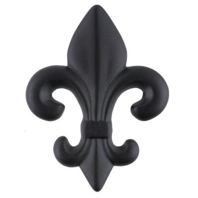 (5 Pack) 2-1/2 inch Fleur-de-Lis Knob Matte Black
