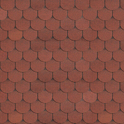 14x Dachschindel (2m²) Biberschwanz Bitumen Schindel Dach Zigelrot schwarz Biber