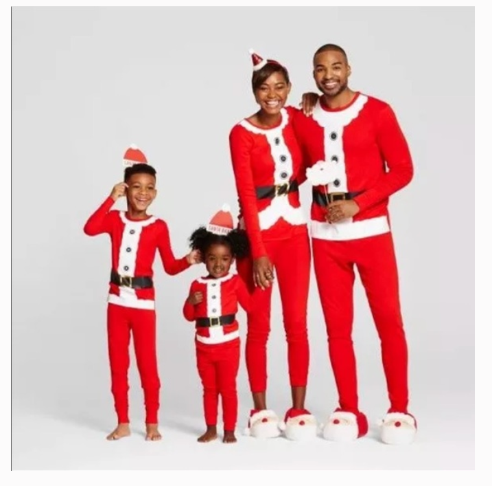 NEW Kids Sz 8 Christmas Santa Claus Red 2-Piece Pajamas Outfit Set Wondershop