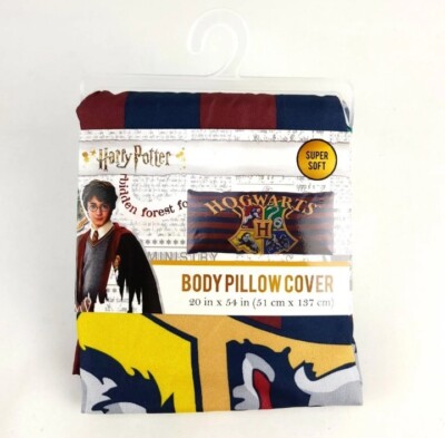 Harry Potter Hogwarts Body Pillow Case Super Soft 20in X 54in New