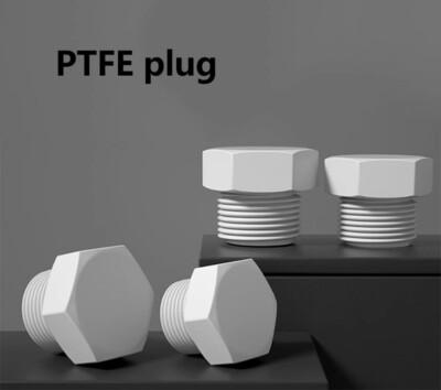 1pcs PTFE plug tube blockage Sealed head ethylene hexagonal thread G/NPT/PT1/8''