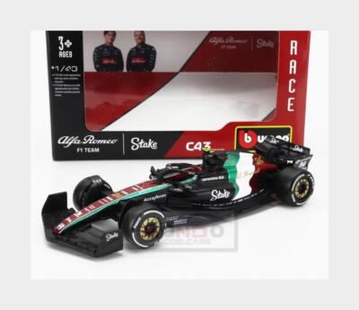1:43 BURAGO Alfa Romeo F1 C43 #24 Monza Italy Gp 2023 Guanyu Zhou BU38085-24 Mod