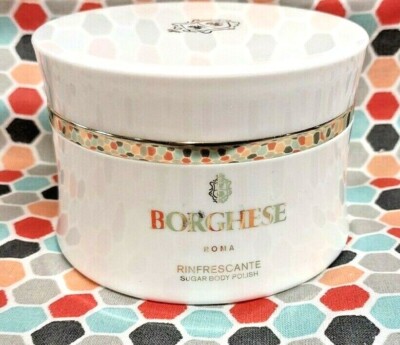 Borghese Roma RINFRESCANTE Sugar Body Polish Scrub Exfoliator Dry Skin 8oz HUGE!
