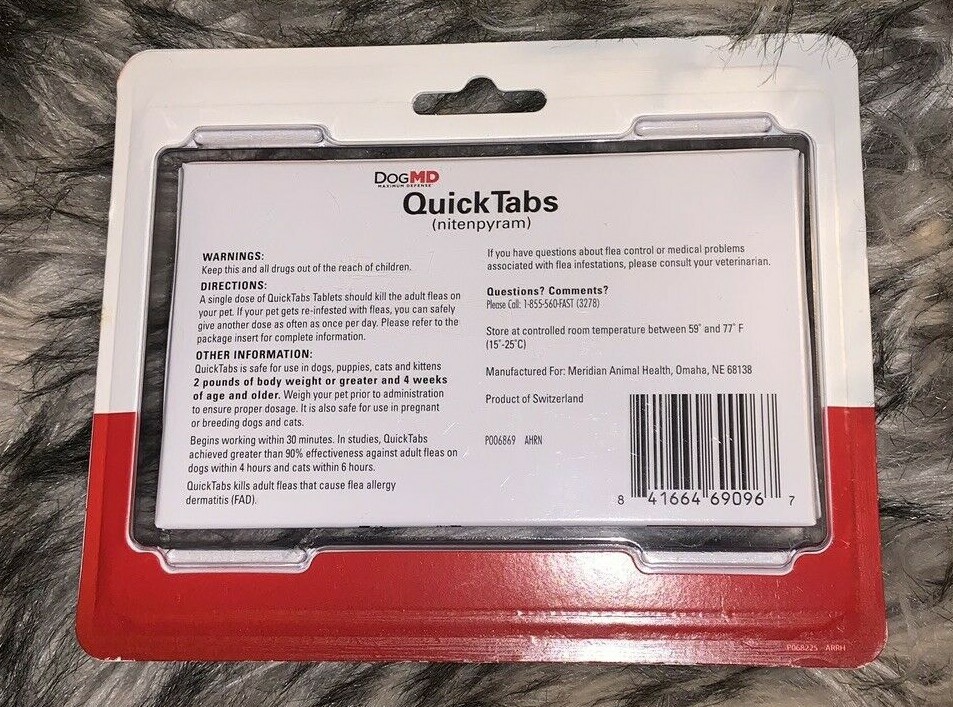 Dog MD Quick Tabs Flea Treatment for Dogs Over 25 lbs NEW FREE SHIPPING