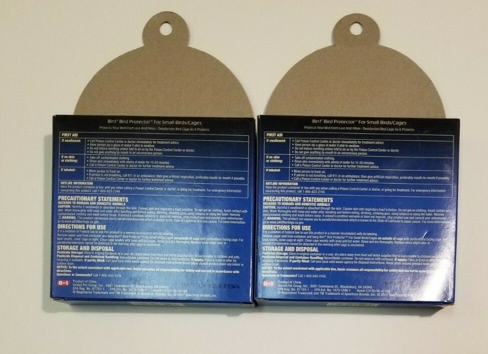Bird Protector *2 PACK* 8 IN 1 Small Birds .5oz  Each SHIPS FAST!