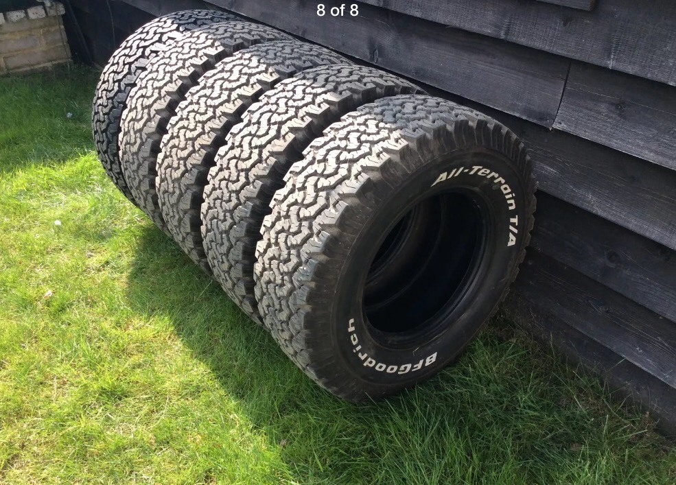 Bf Goodrich All terrain tyres 265 75 16 off road defender Land Rover