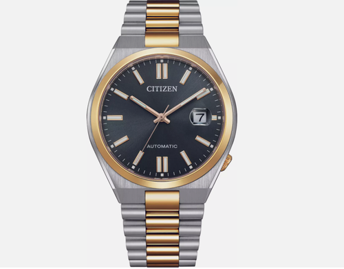 Pre-owned Citizen Tsuyosa Watch Automatic Black Dial Case Bicolor Gold 40mm Nj0154-80h