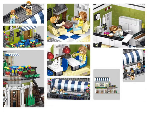QL0920 Bausteine Romantisches Restaurant Gebäude Spielzeug Modell OVP 3577PCS