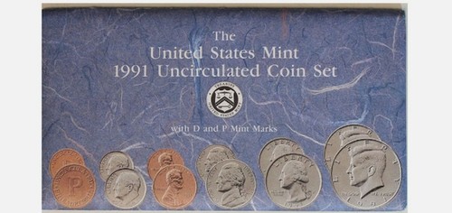1991 P&D U.S Mint Set Uncirculated Coins OGP Free Shipping #1628