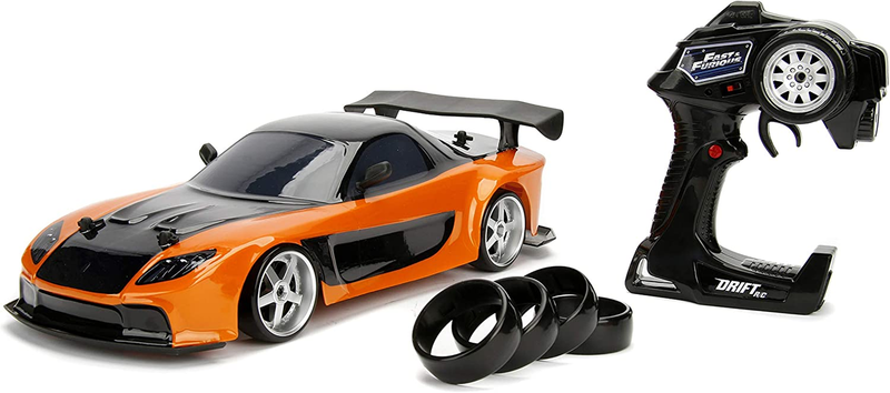 Jada Toys Fast & Furious Han’S Mazda RX-7 Drift RC Car, 1: 10 Scale 2.4Ghz Remo