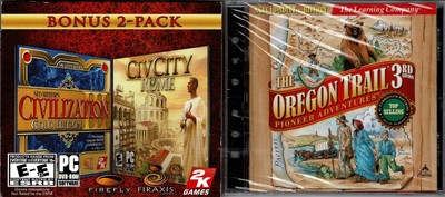 Sid Meier's Civilization III 3 Gold & CivCity Rome & Oregon Trail 3rd Pc New XP