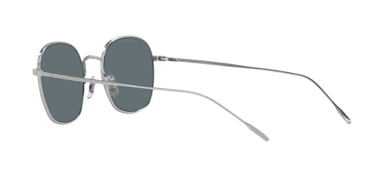 Pre-owned Oliver Peoples Ades Ov 1307st Brushed Silver/blue Polarized (5254/3r) Sunglasses
