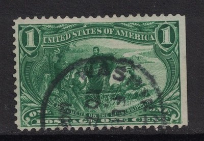 Scott 285- D'Occasion 1c Marquette On The Mississippi,Trans Mississippi Expo-