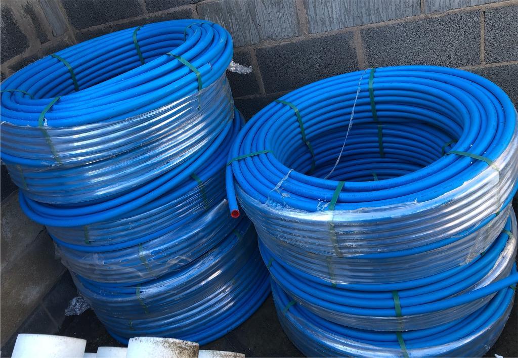 •New• Polypipe Cold Water Blue MDPE Pipe 25mm X 100mtr in Knutsford