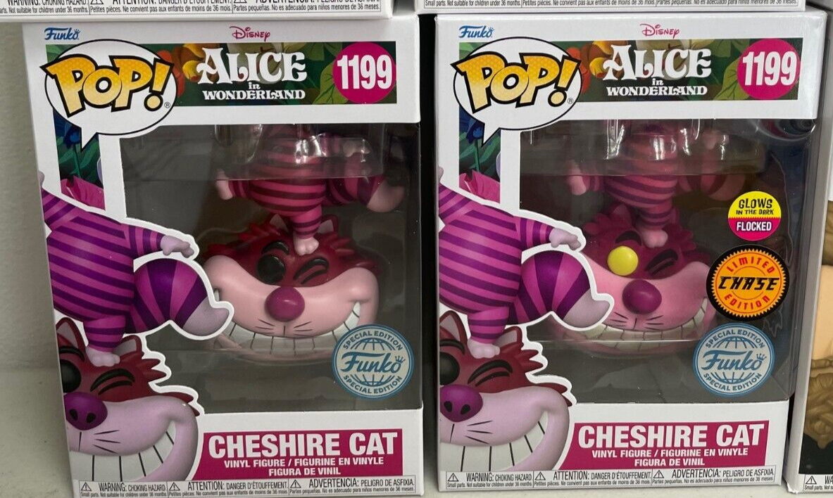 Alice Wonderland Cheshire Cat 1199 Funko Pop! Flocked Chase 