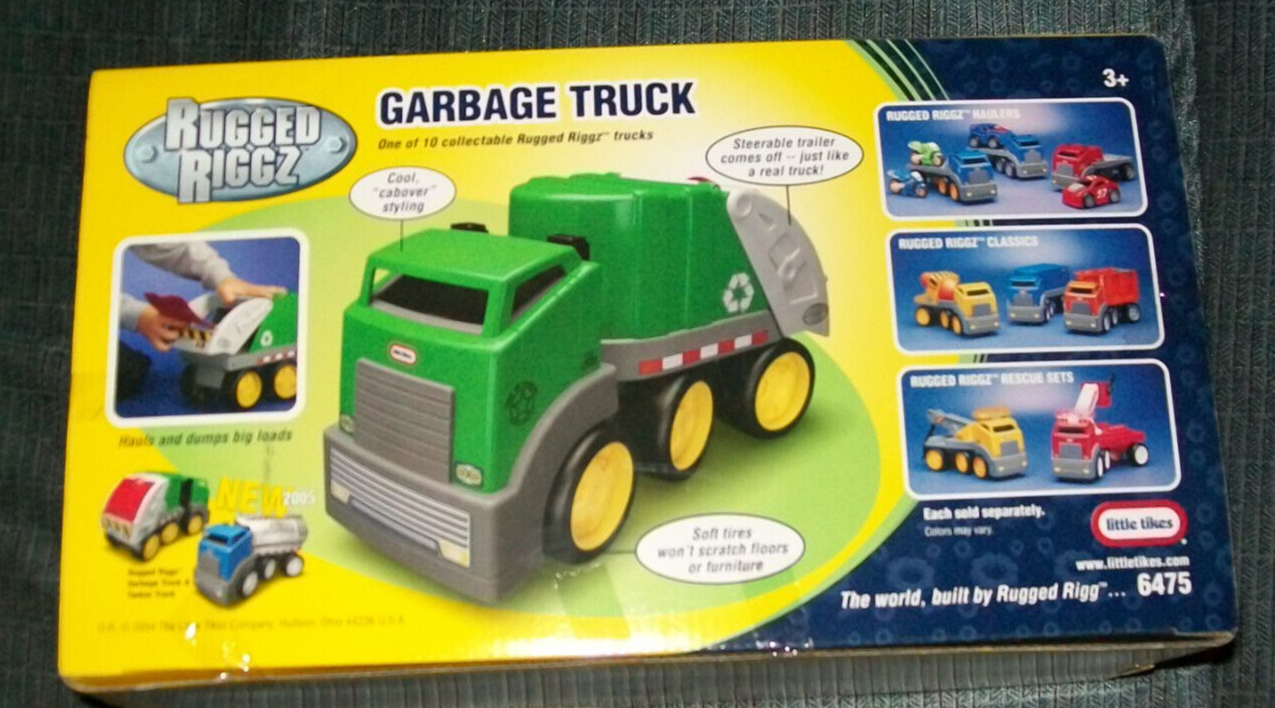 リトルタイクスRUGGED RIGGZ レースカー運搬車&ミニカーセット Little Tikes Rugged Riggz GARBAGE TRUCK SEMI NEW IN PACKAGE