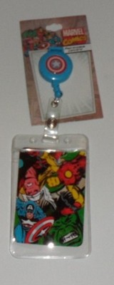 Captain America Avengers LANYARD ID Badge Tag Key Card Clip Holder