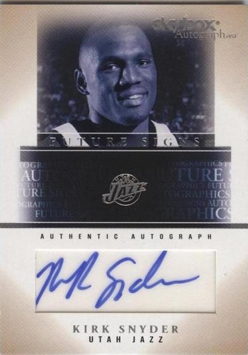 Kirk Snyder 2004-05 Skybox Autographics RC /750 #81 NBA Utah