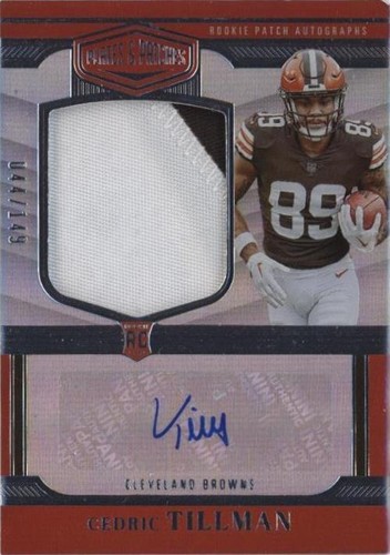 2023 Panini Plates & Patches Cedric Tillman #RPA-24