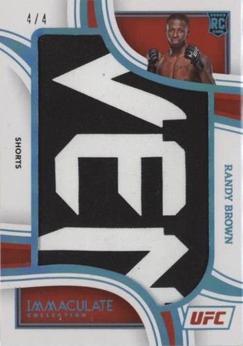 2023 Panini Immaculate Collection UFC - Randy Brown #JM-RBR
