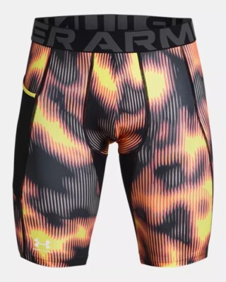 Under Armour Heatgear Long Printed Compression Men's  Large Shorts - 1380919 743