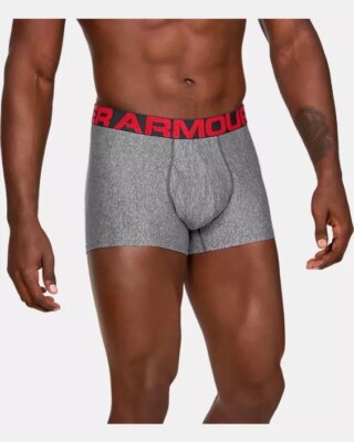 Men s  Large Under Armour Gray UA tech mesh Trunk Underwear 3  Length