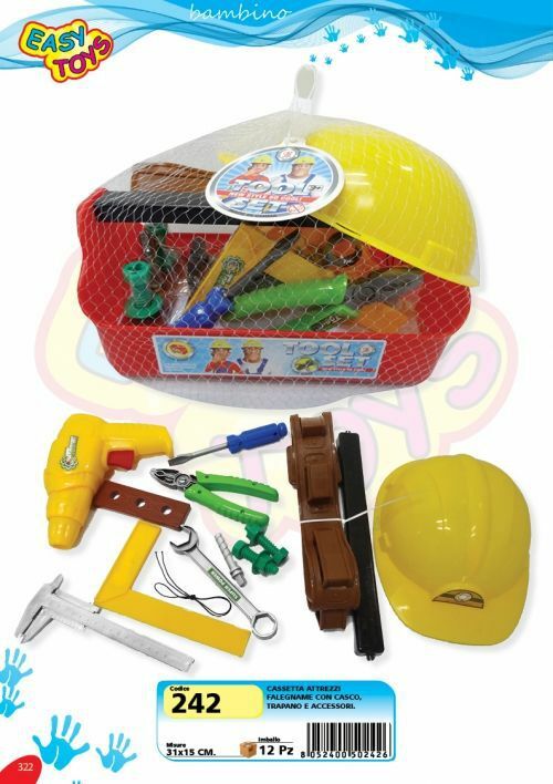 Tool Set Accessori Meccanico Carpentiere Giocattolo Gioco Bambini sar