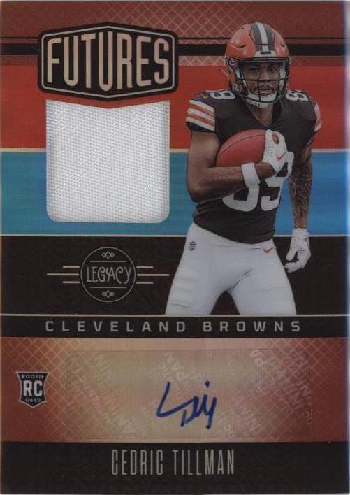2023 Panini Legacy - Futures Patch Autographs Ruby #FAPS-24 Cedric Tillman /100 (AU, MEM, RC)