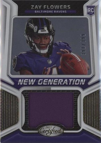 2023 Certified Football Zay Flowers Rookie New Generation Patch