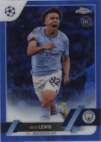 2022-23 Topps Chrome Sapphire Edition UEFA Club Competitions Rico Lewis #163
