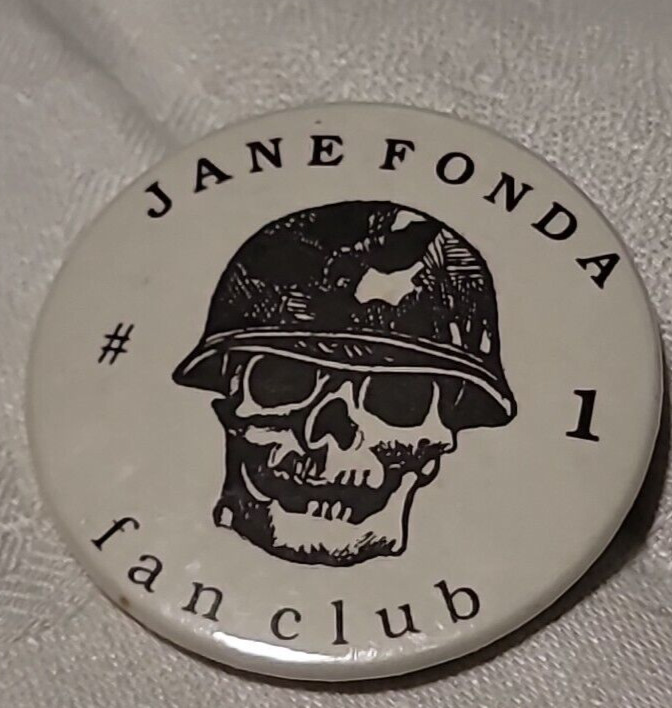 Vintage Hanoi Jane Fonda #1 Fan Club Badge-A-Minit Pinback Button