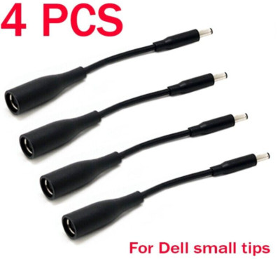 4Pcs DC Power Charger Converter Adapter Cable 7.4mm To 4.5mm For Dell small Tips
