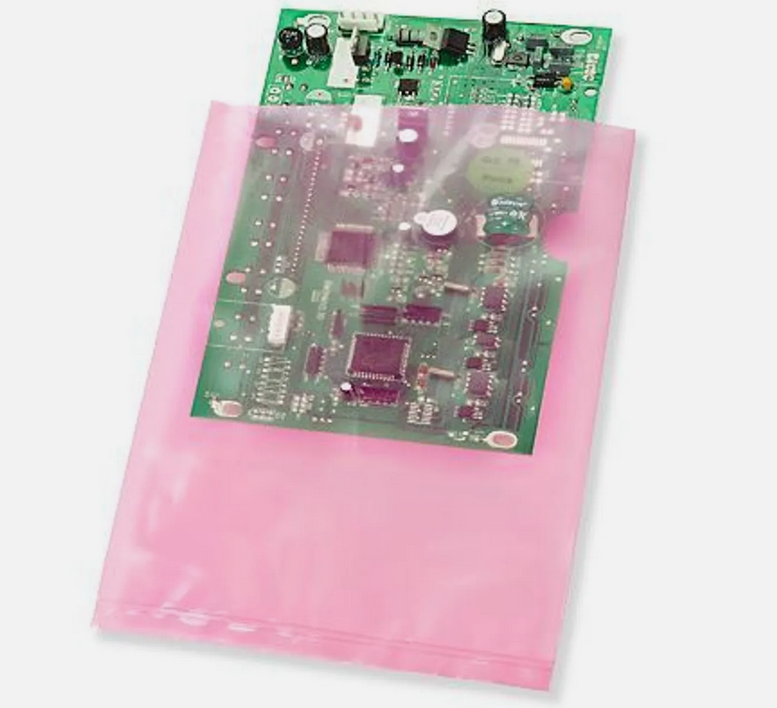 500 Pack Flat Anti-static Bags 6" x 8" 2 Mil Large Pink Poly Bag Open Ended