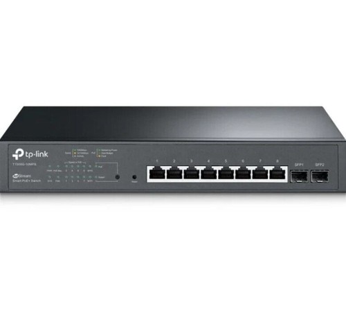 TP-LINK T1500G-10MPS JetStream 8-Port Gigabit Smart POE+ Switch with 2 SFP Slots