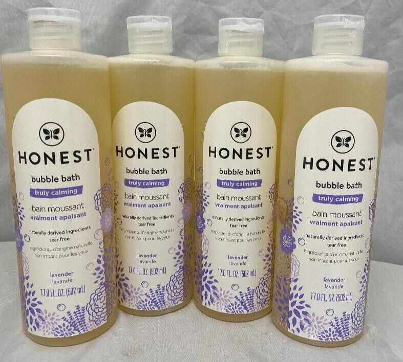 HONEST-The Honest Company Bubble Bath, Truly Calming Lavender 17.0 fl oz, 4-pack