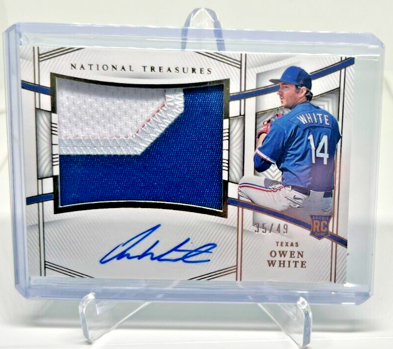 2023 National Treasures OWEN WHITE RC Jersey Patch On Card