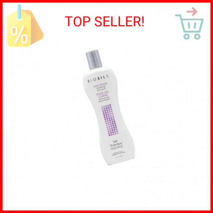 BioSilk for Dogs Silk Therapy Whitening Shampoo | Best Brightening Dog Shampoo f