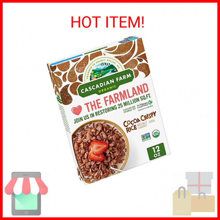Cascadian Farm, Cereal Crispy Rice Cocoa Organic, 12 Ounce
