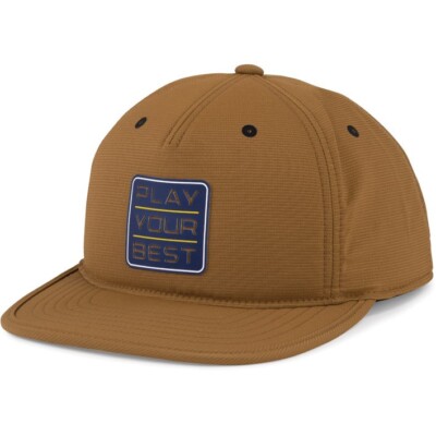 New Ping Golf PLB ''PLAY YOUR BEST'' Flexible Buck Brown Adjustable Snapback Hat